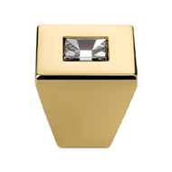 REFLEX White Cabinet Knob - 24mm - Gold